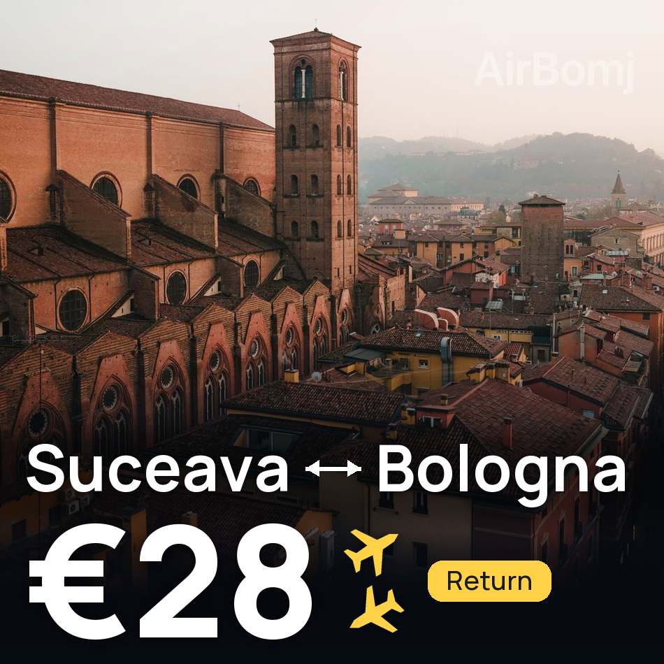 Biglietto aereo: Suceava — Bologna, €28