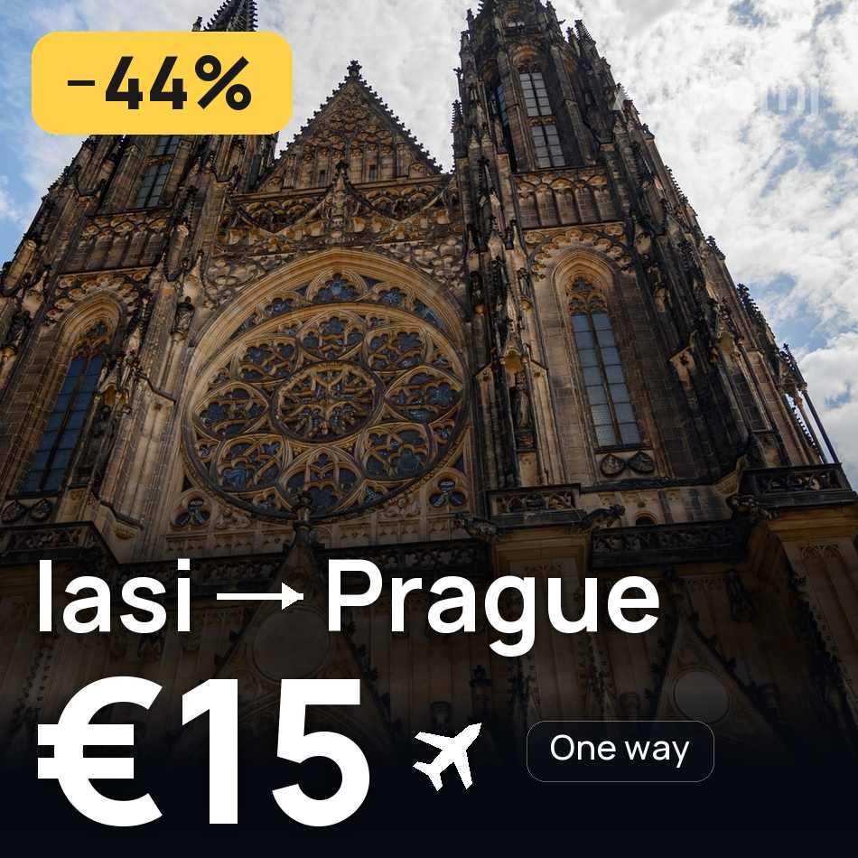 Biglietto aereo: Iaşi — Praga, €15