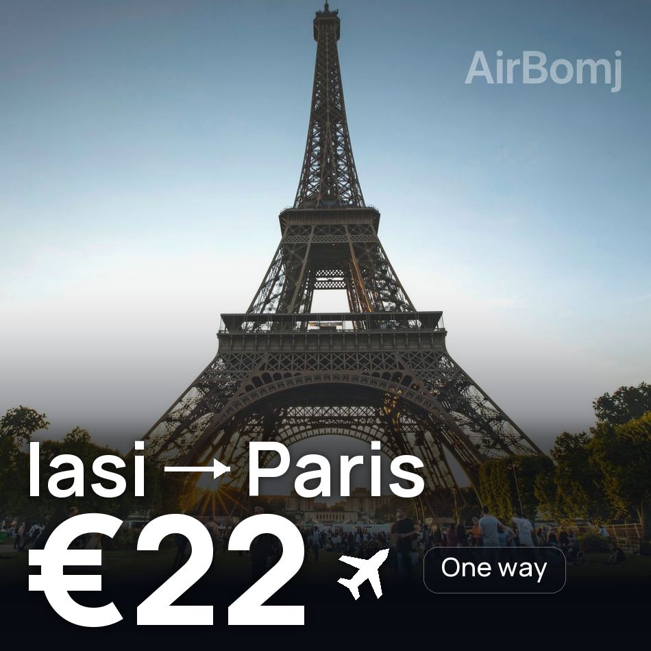 Biglietto aereo: Iaşi — Parigi, €22