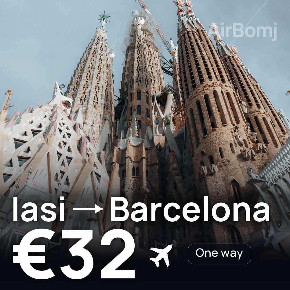 Biglietto aereo: Iaşi — Barcellona, €32