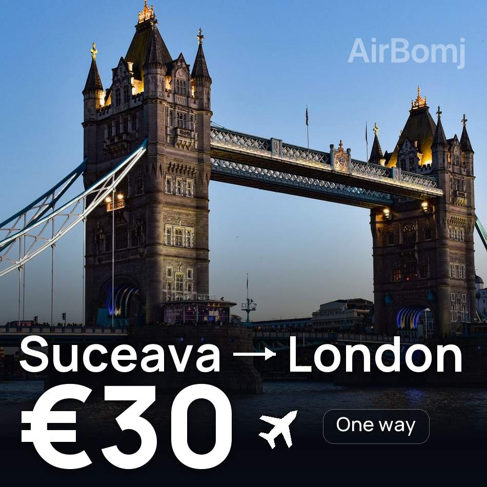 Biglietto aereo: Suceava — Londra, €30