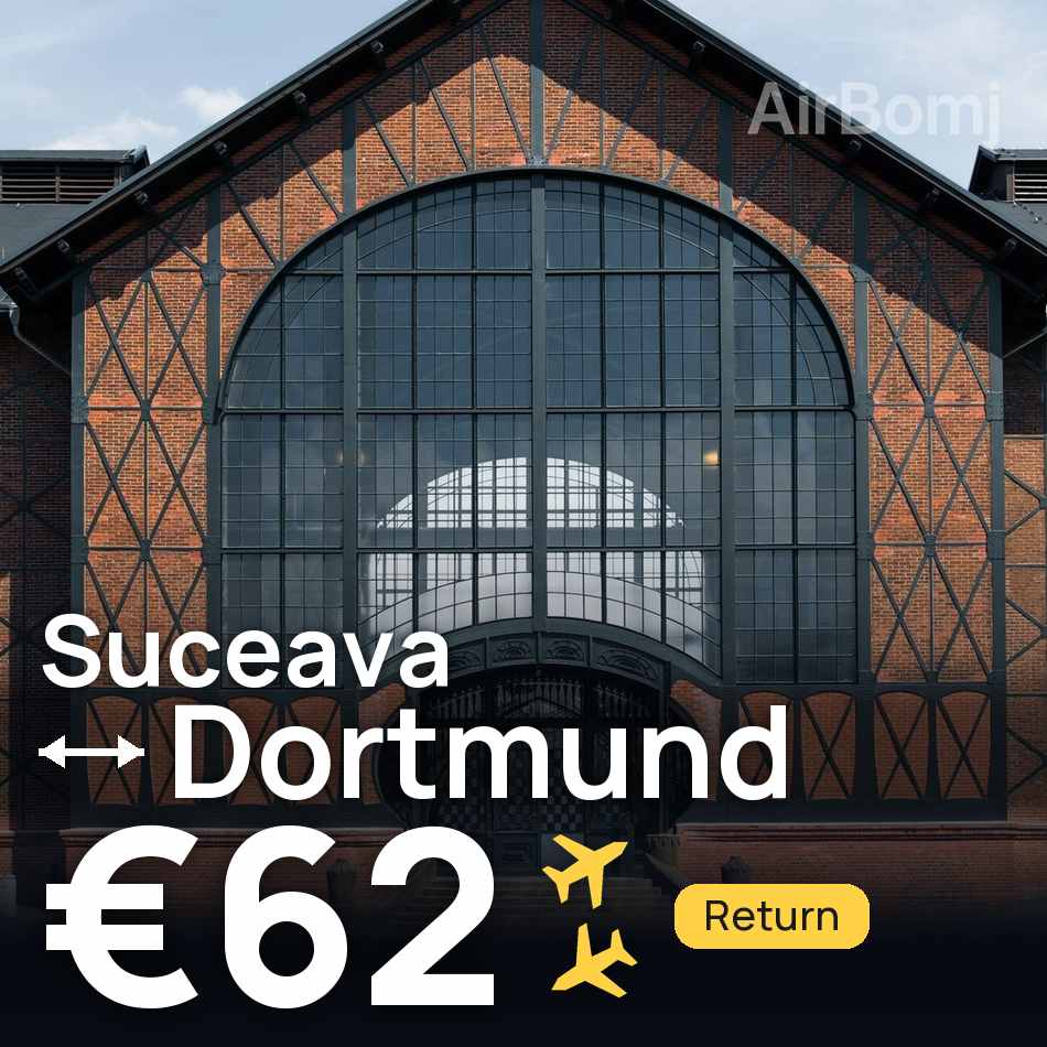 Billet d'avion : Suceava — Dortmund, €62