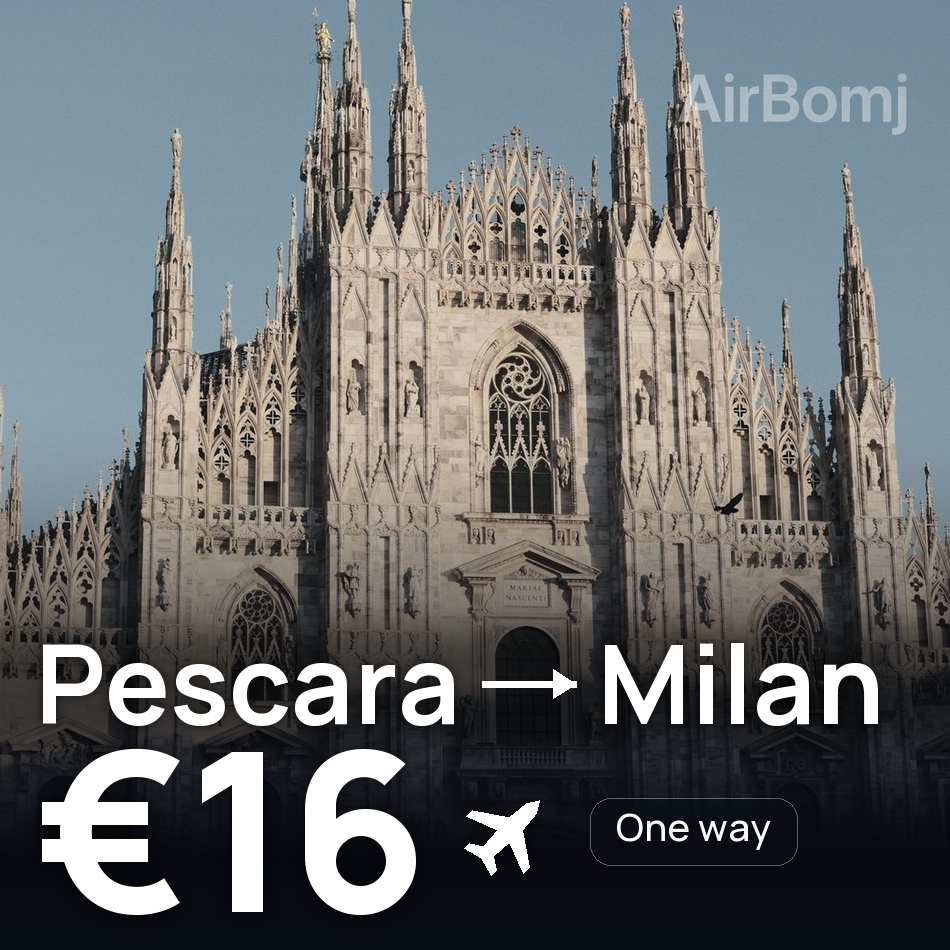 Billete de avión: Pescara — Milán, €16