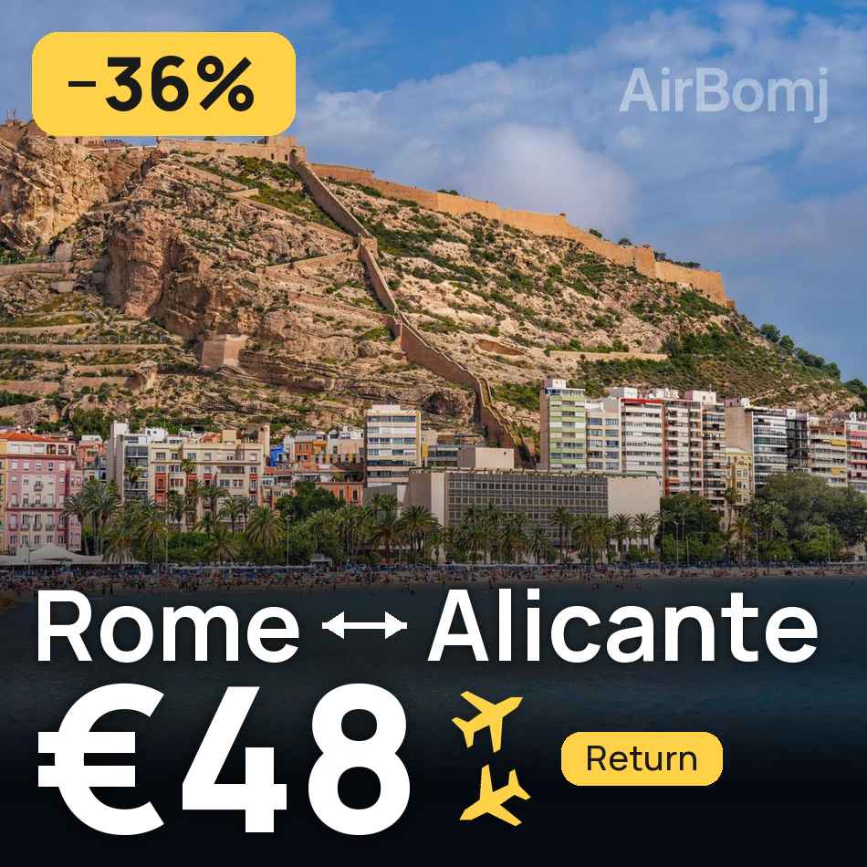 Tiket pesawat: Rome — Alicante, €48