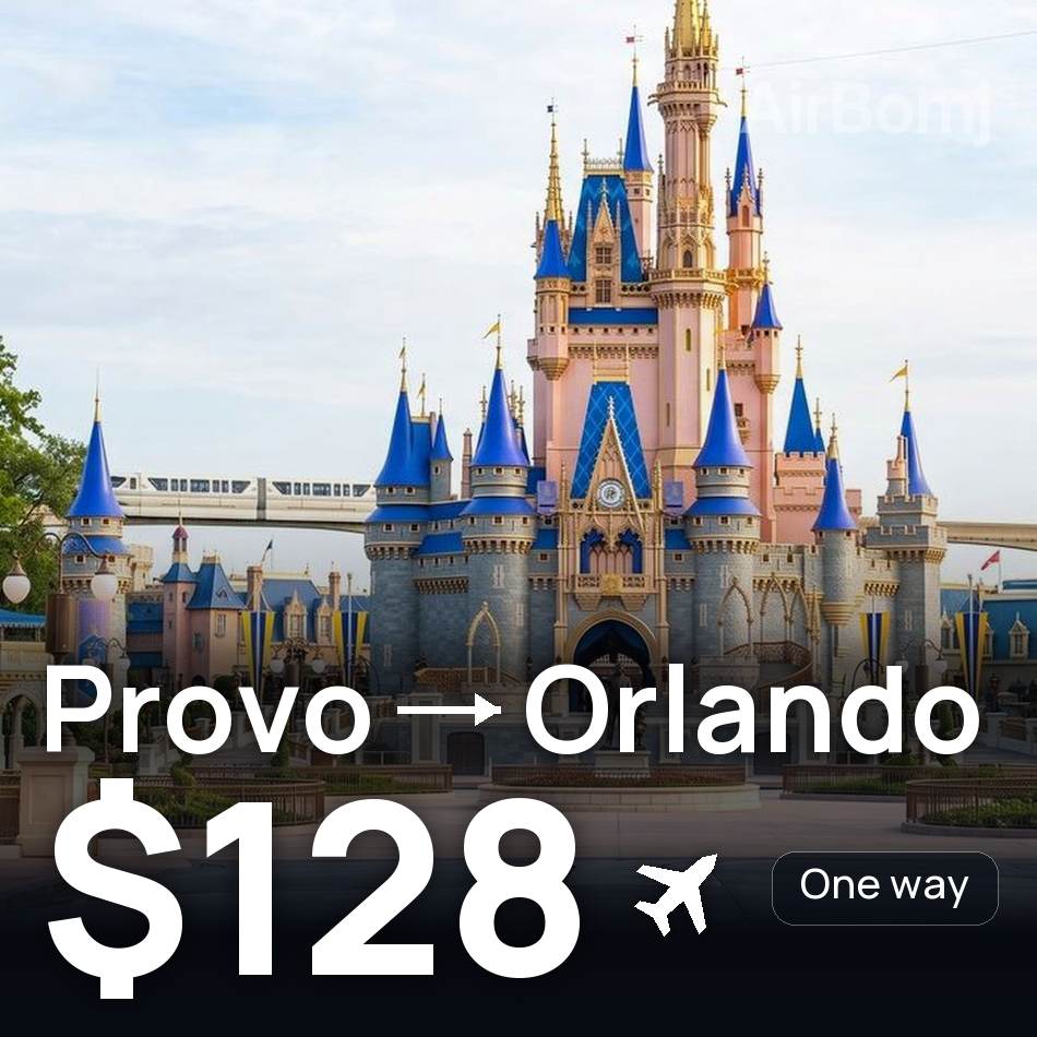 Billete de avión: Provo — Orlando, $128
