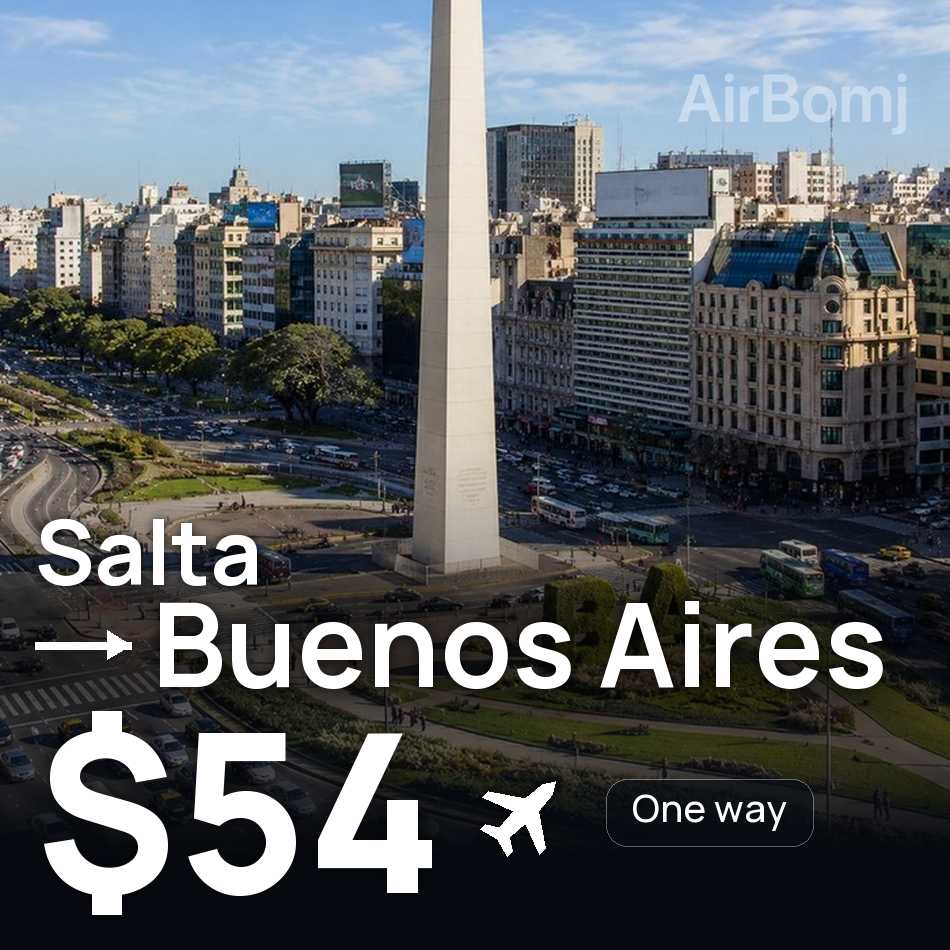 Biglietto aereo: Salta — Buenos Aires, $54