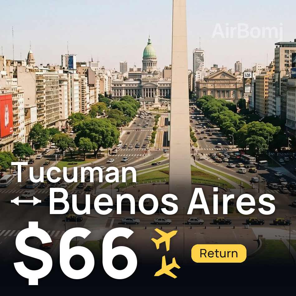 Bilet lotniczy: San Miguel de Tucumán — Buenos Aires, $66