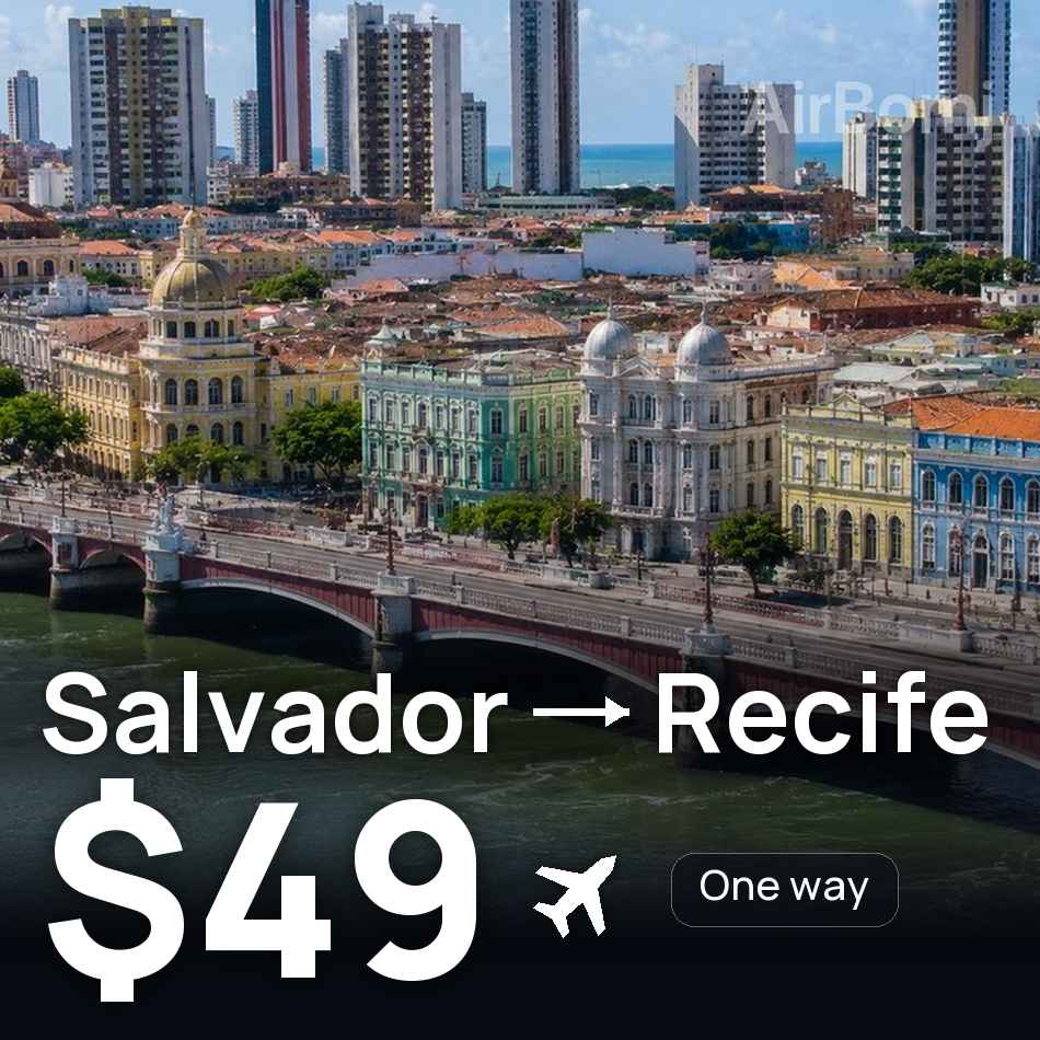 Billet d'avion : Salvador — Recife, $49
