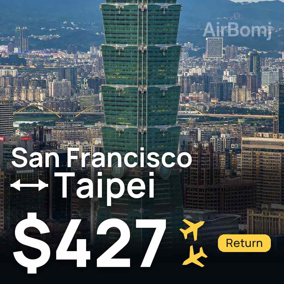 Billet d'avion : San Francisco — Taipei, $427