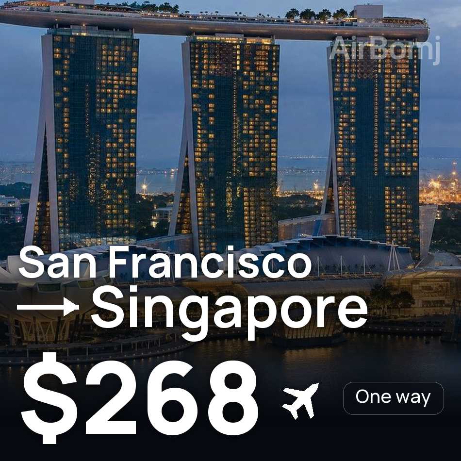 Billet d'avion : San Francisco — Singapour, $268