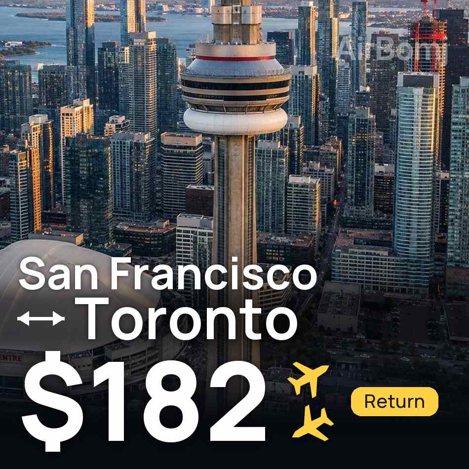 Billet d'avion : San Francisco — Toronto, $182