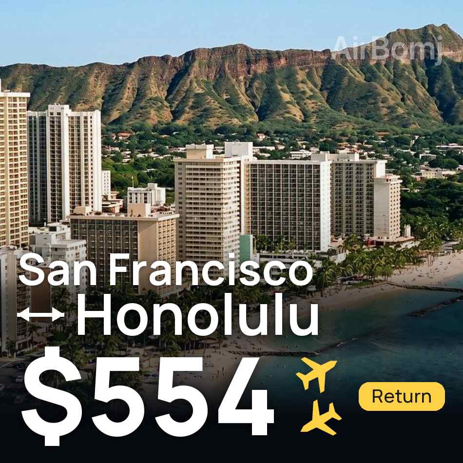 Billet d'avion : San Francisco — Honolulu, $554