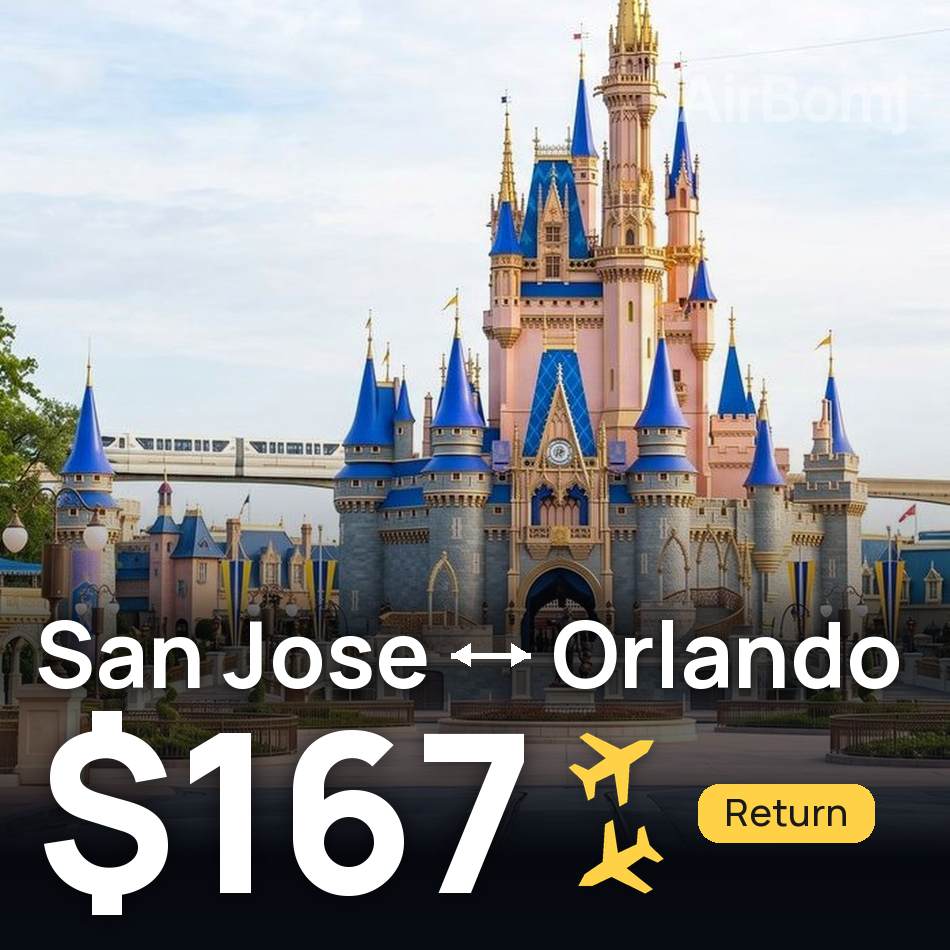 Billet d'avion : San José — Orlando, $167