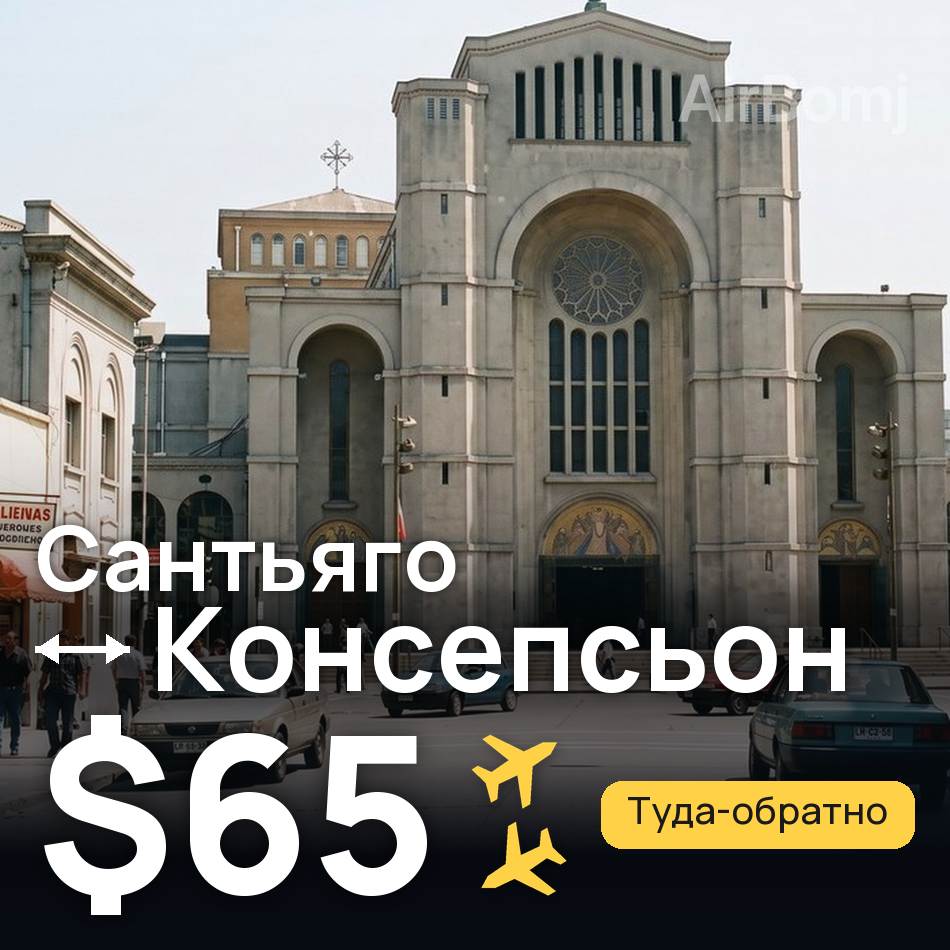 Авиабилет: Сантьяго — Консепсьон, $65