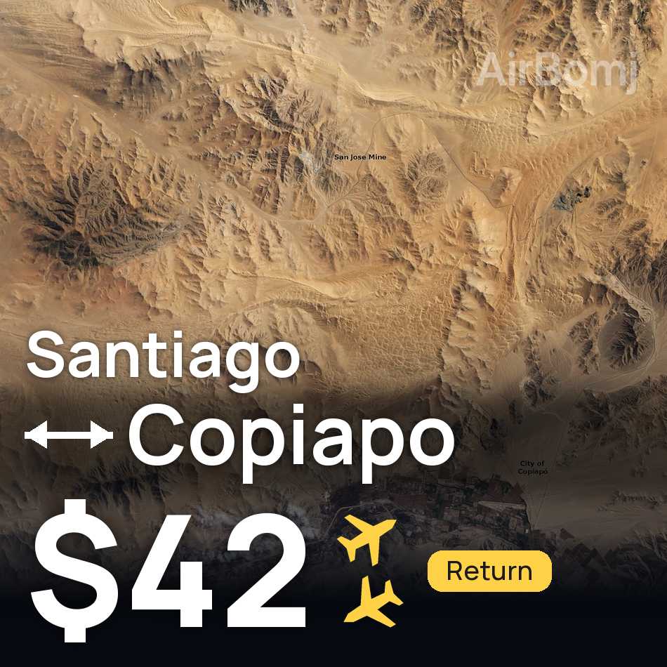 Billet d'avion : Santiago — Copiapo, $42