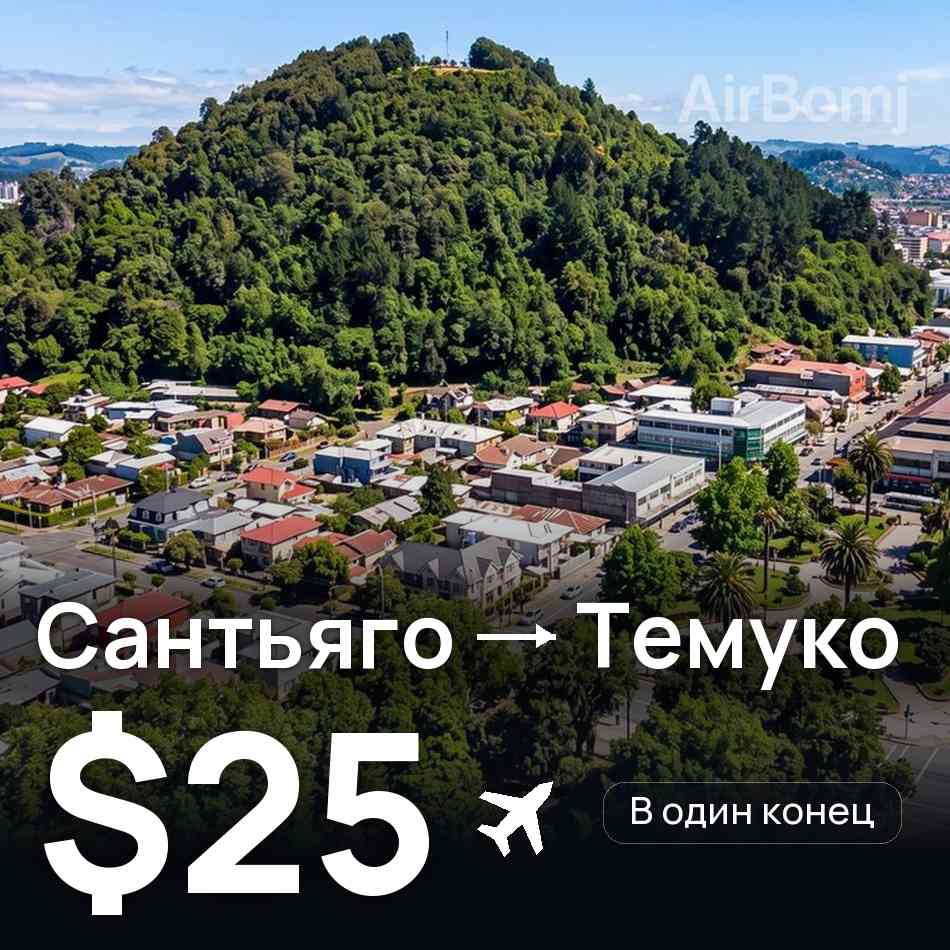 Авиабилет: Сантьяго — Темуко, $25