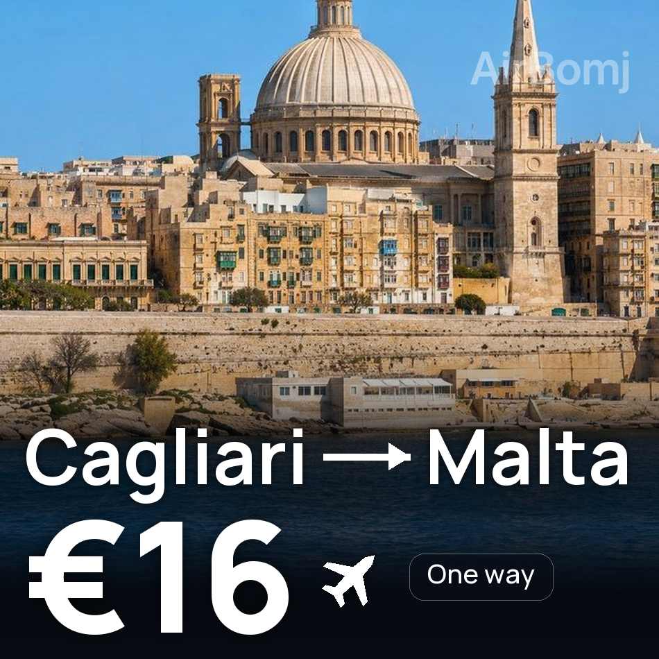 Flugticket: Cagliari — Valletta, €16