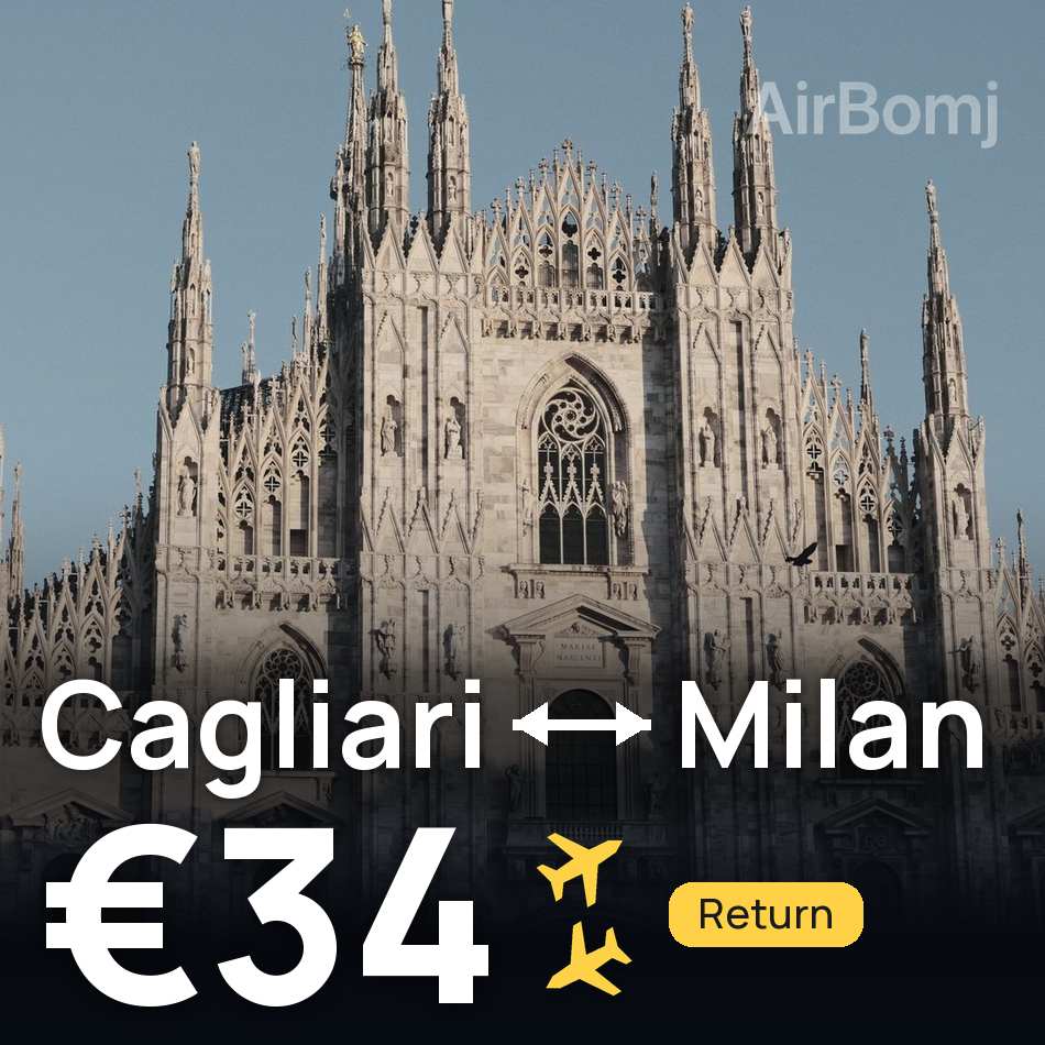 Flugticket: Cagliari — Mailand, €34