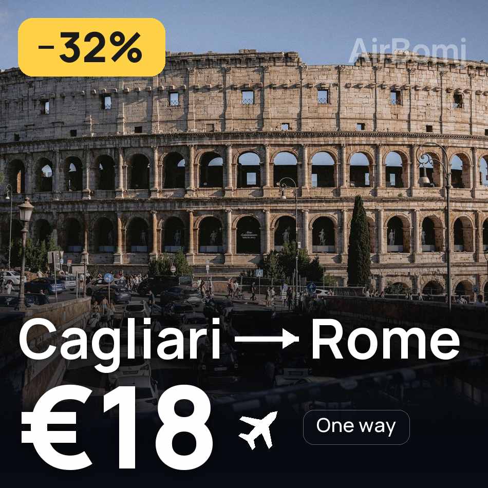 Flugticket: Cagliari — Rom, €18