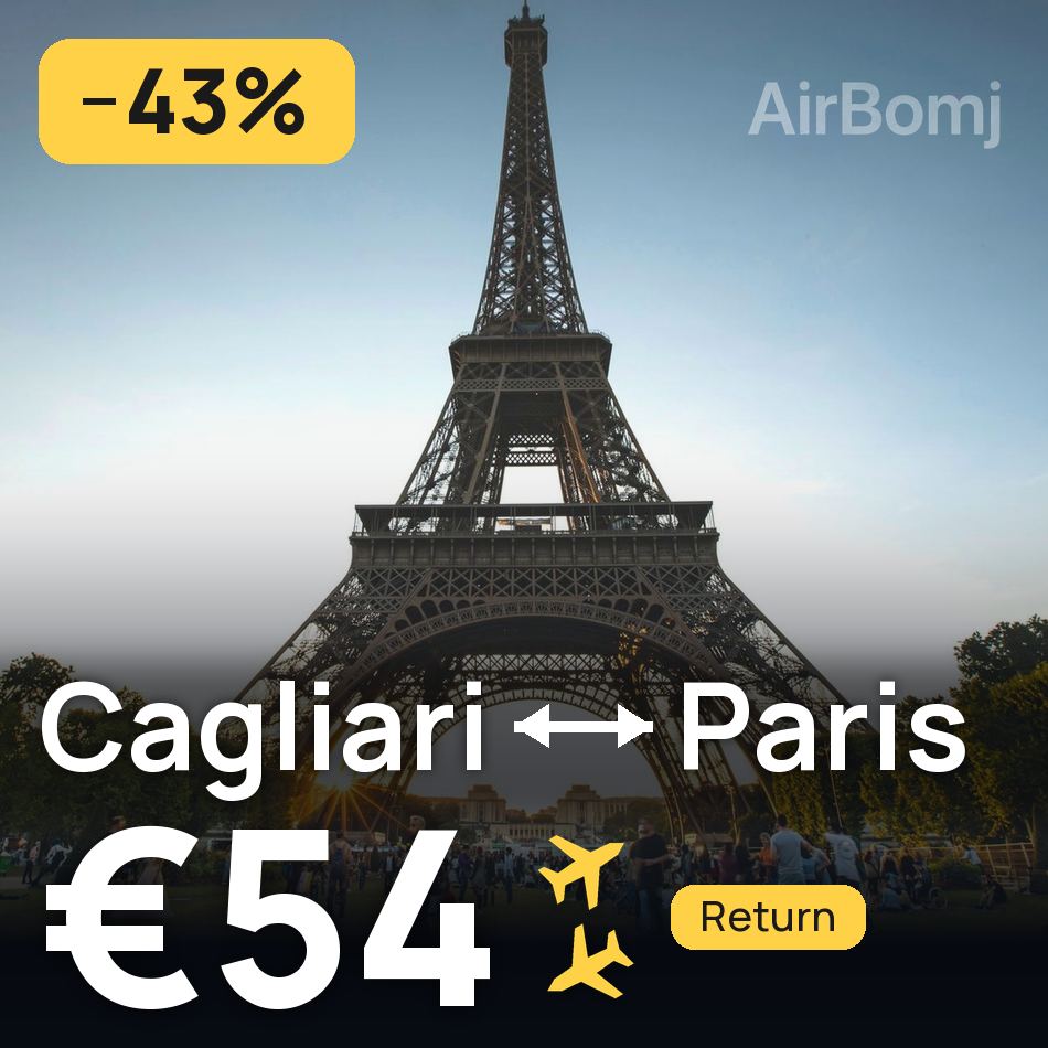 Flugticket: Cagliari — Paris, €54