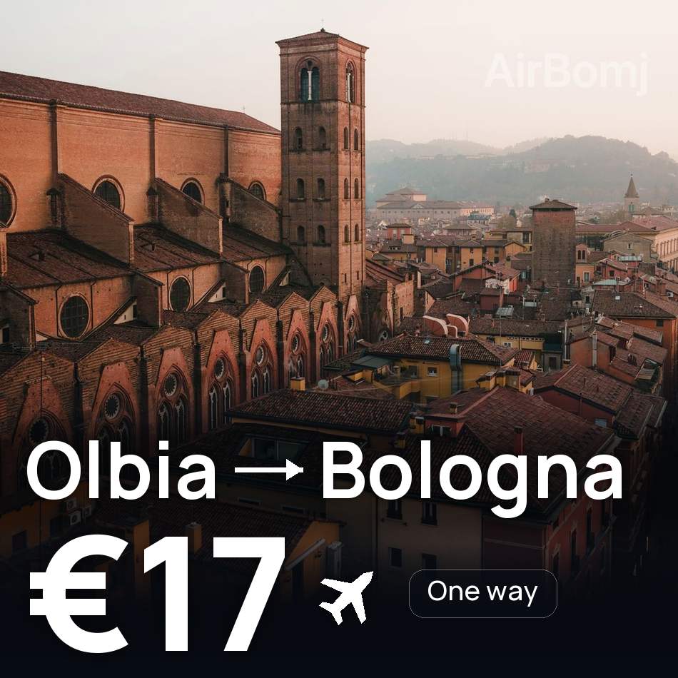 Flugticket: Olbia — Bologna, €17