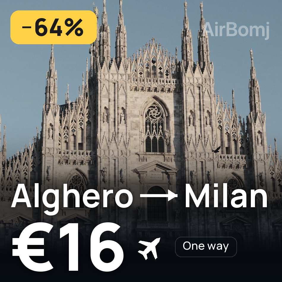 Flugticket: Alghero — Mailand, €16