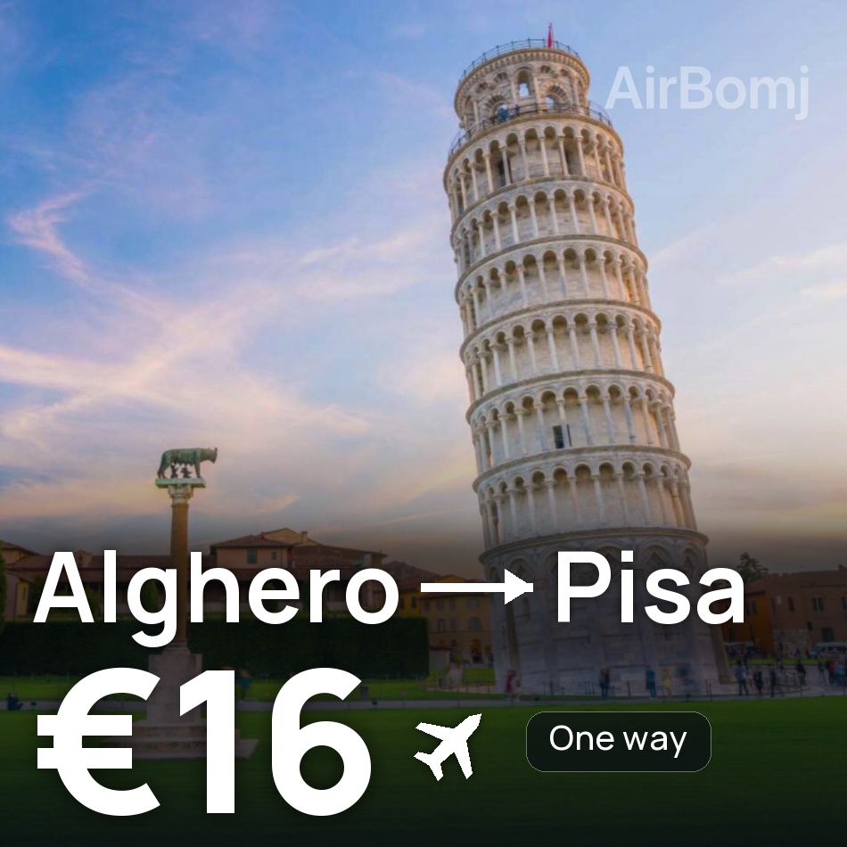 Flugticket: Alghero — Pisa, €16
