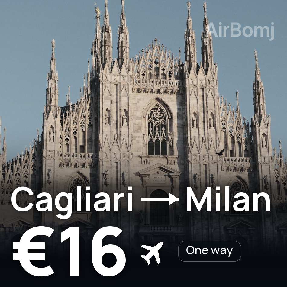 Flugticket: Cagliari — Mailand, €16