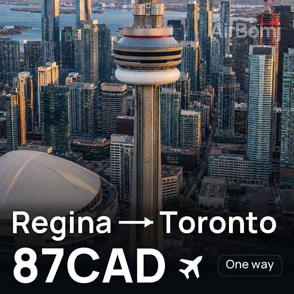 Uçak bileti: Regina — Toronto, 87CAD
