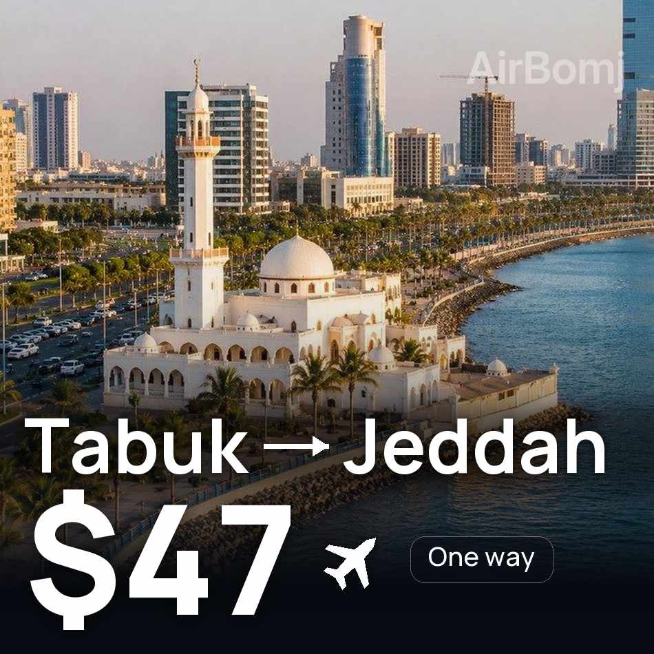 Flugticket: Tabuk — Dschidda, $47