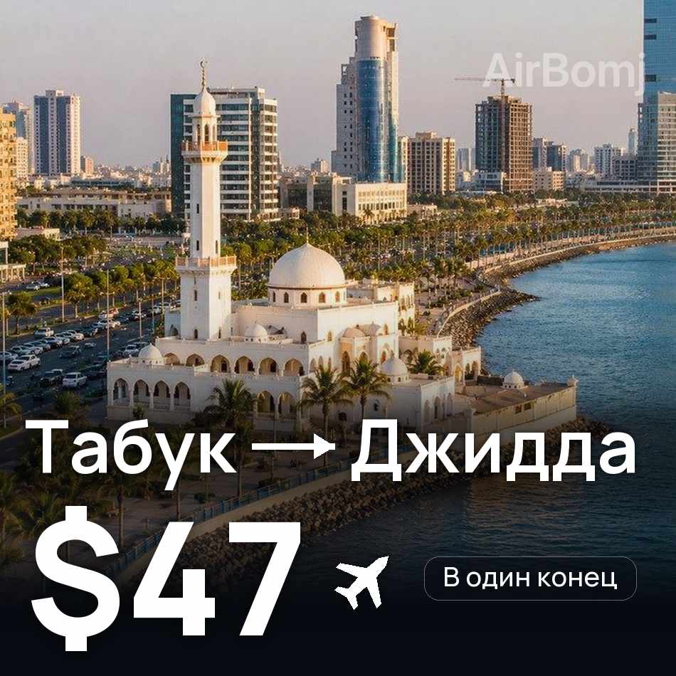 Авиабилет: Табук — Джидда, $47