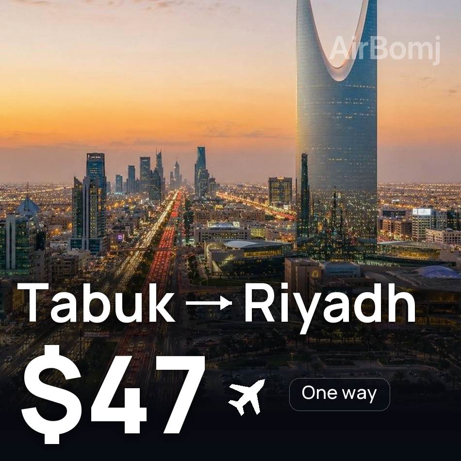 Flugticket: Tabuk — Riad, $47