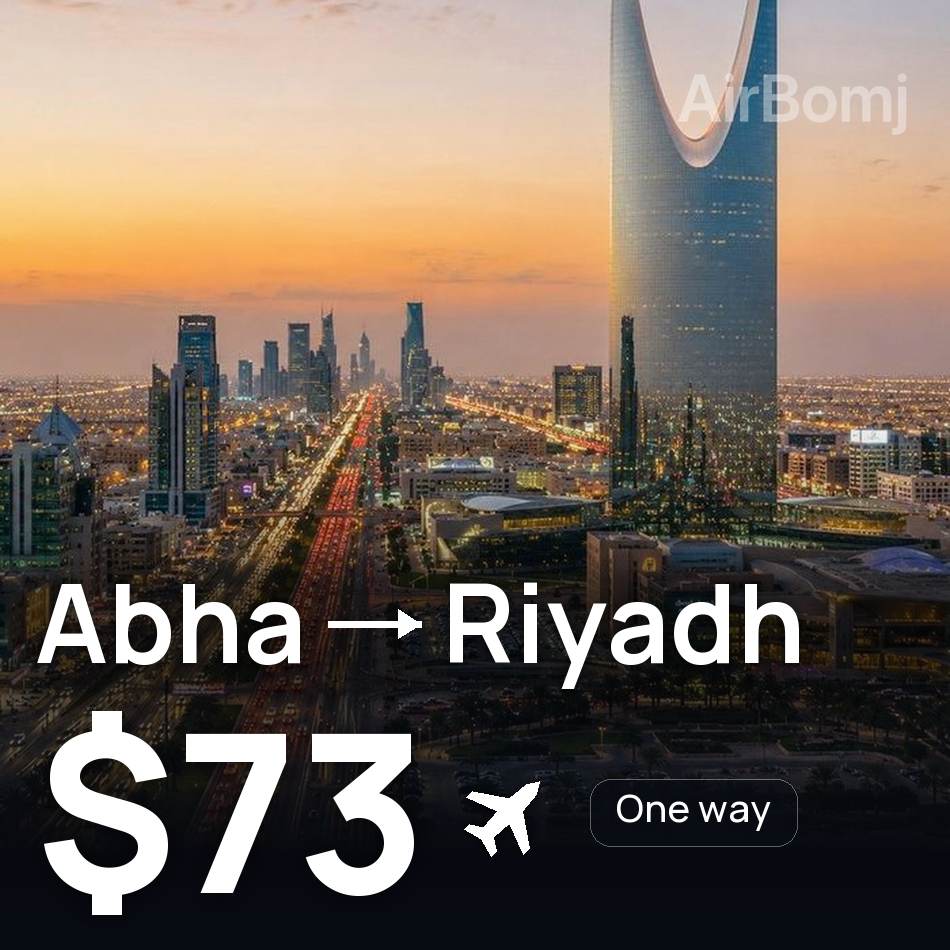 Flugticket: Abha — Riad, $73