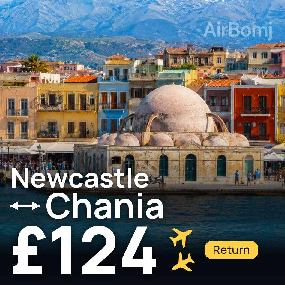 Uçak bileti: Newcastle upon Tyne — Hanya, £124