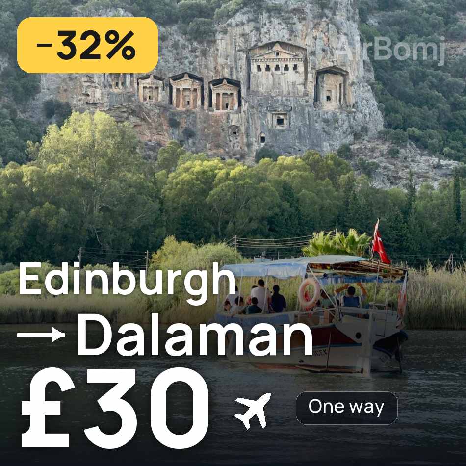 Uçak bileti: Edinburgh — Dalaman, £30