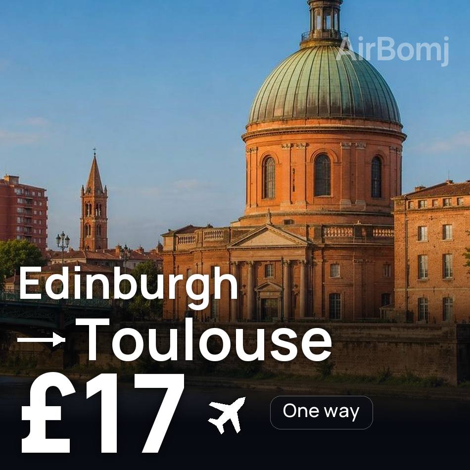 Uçak bileti: Edinburgh — Toulouse, £17