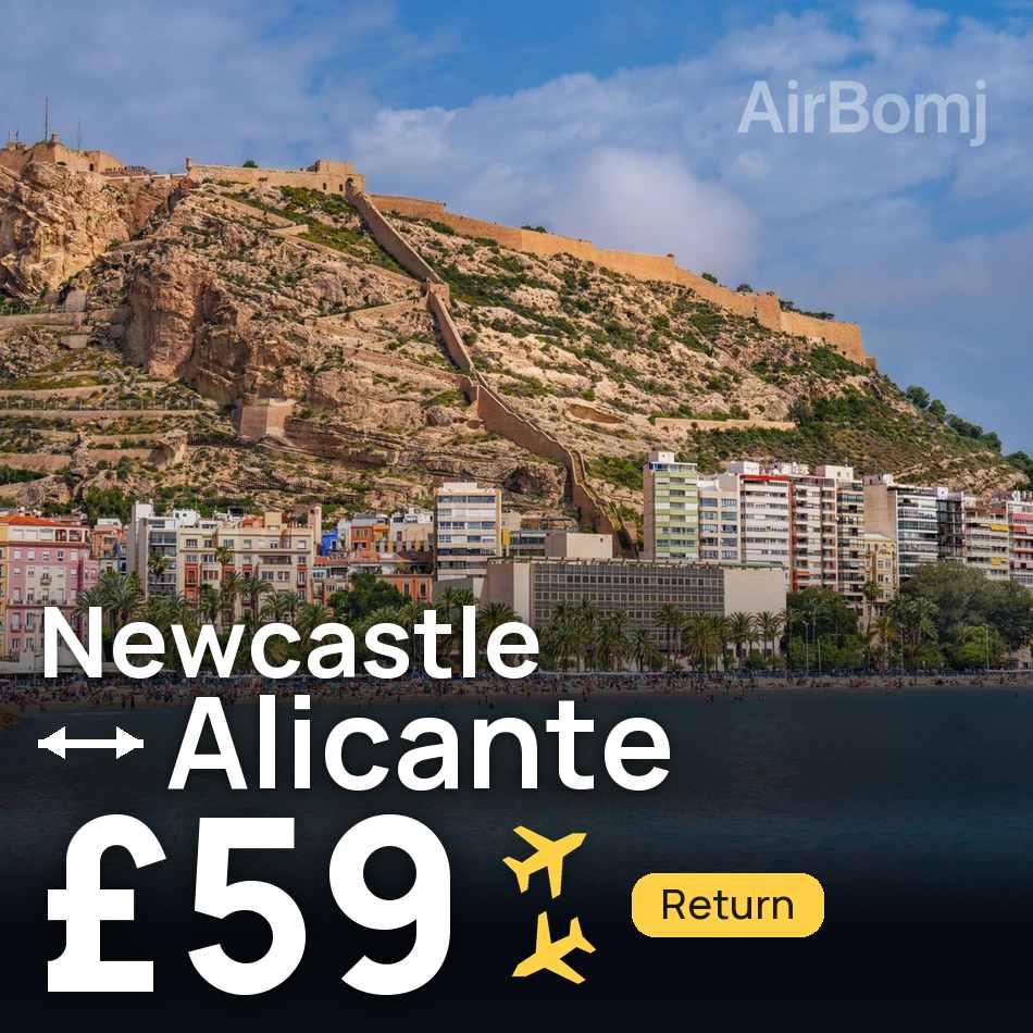 Uçak bileti: Newcastle upon Tyne — Alicante, £59
