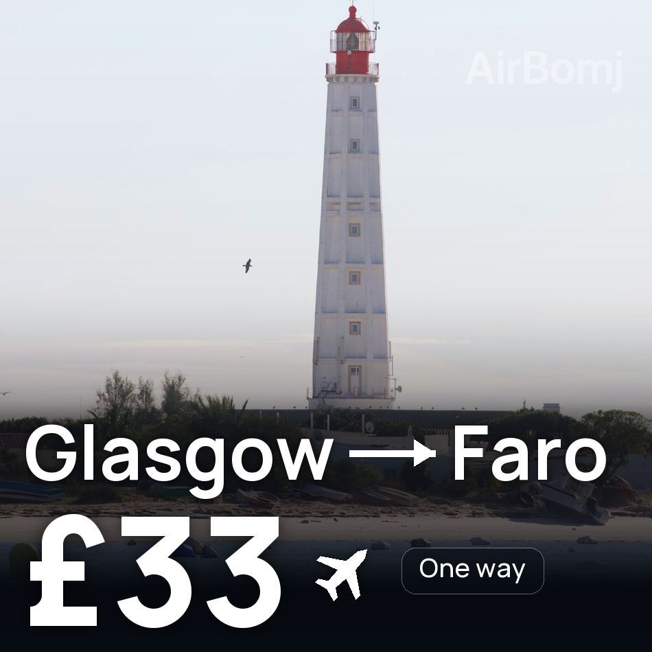 Uçak bileti: Glasgow — Faro, £33