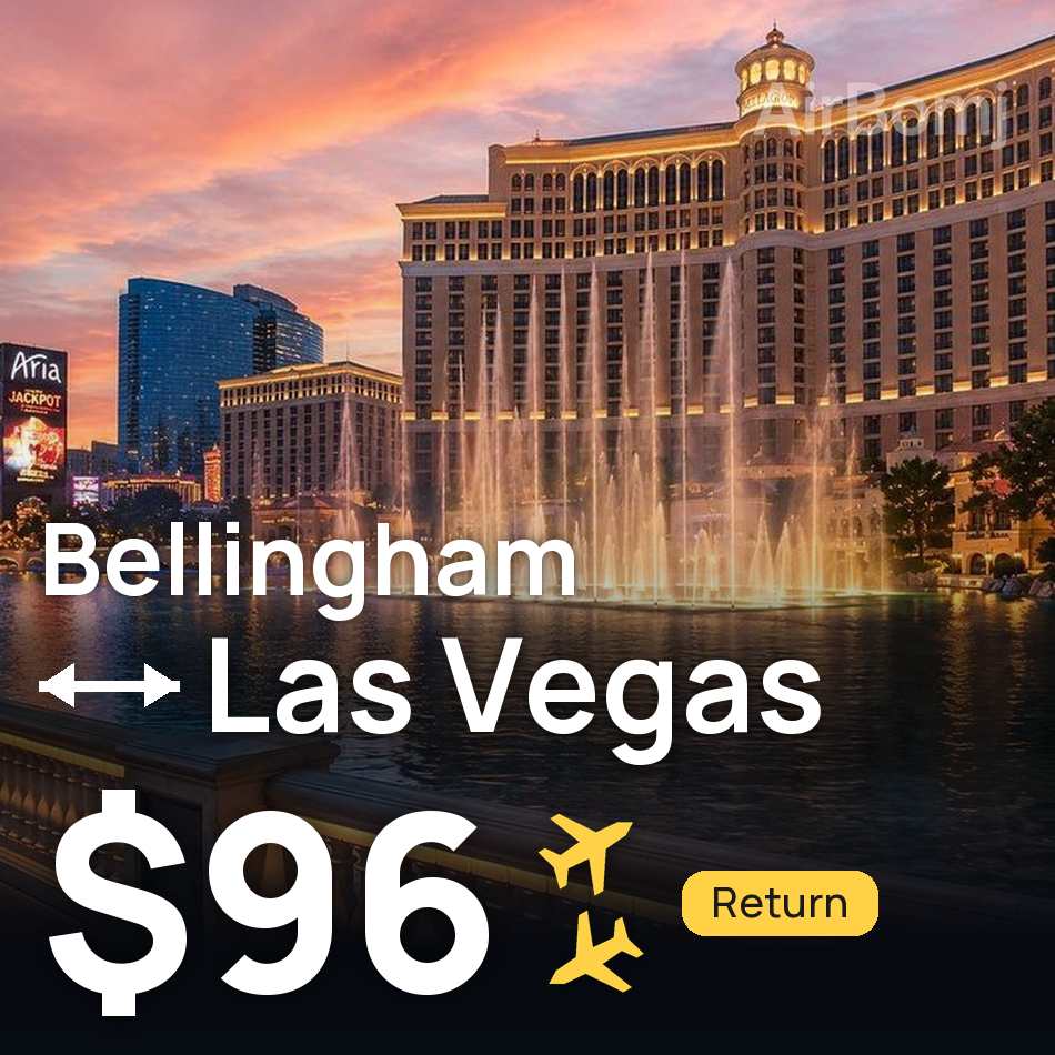 Billet d'avion : Bellingham — Las Vegas, $96