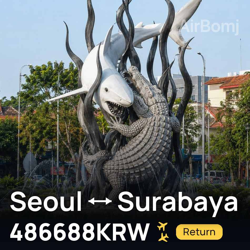 Bilet de avion: Seoul — Surabaya, 486688KRW