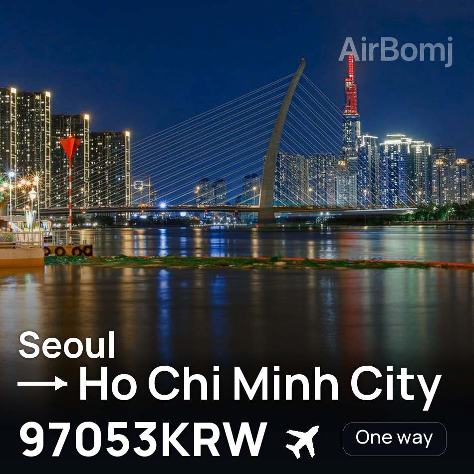 Flight ticket: Seoul to Ho Chi Minh City, 97053KRW