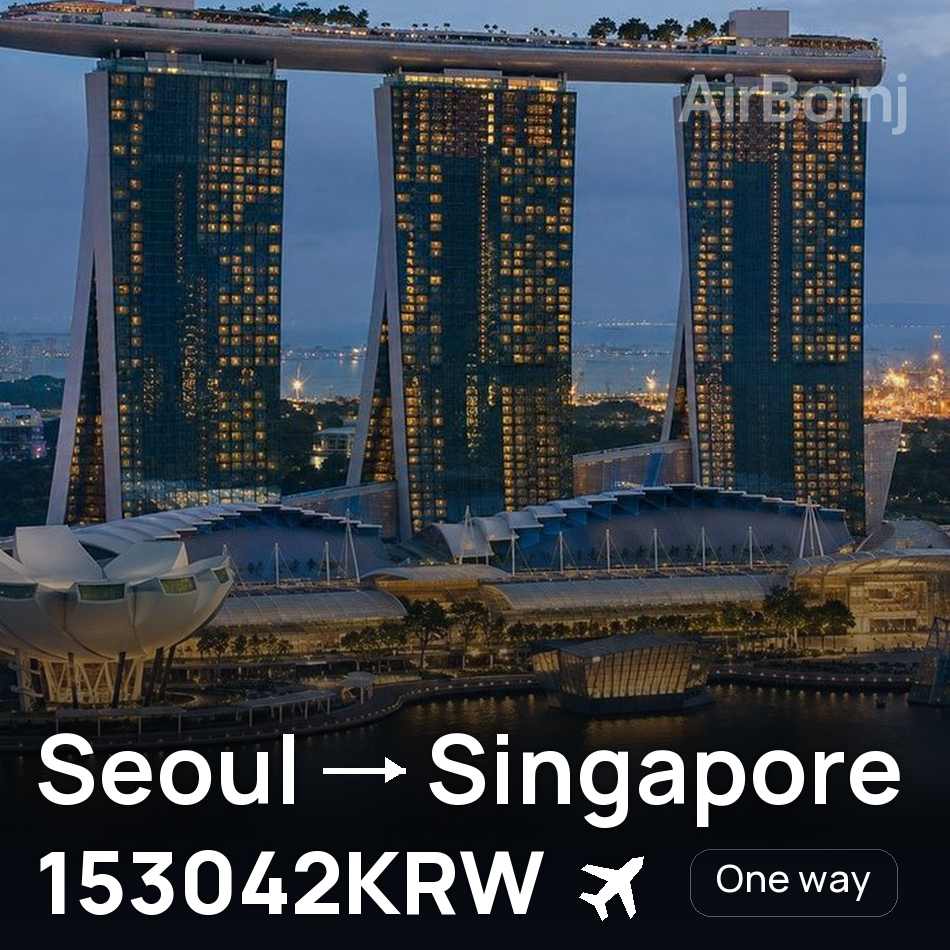 Bilet de avion: Seoul — Singapore, 153042KRW