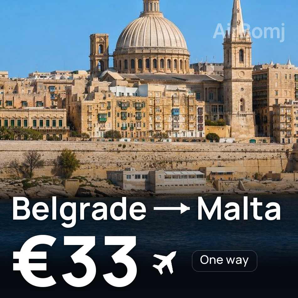 Flugticket: Belgrad — Valletta, €33
