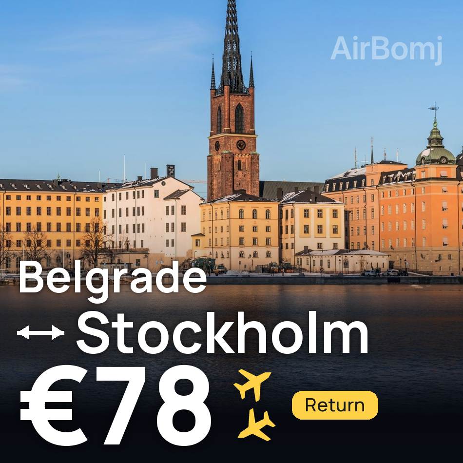 Flugticket: Belgrad — Stockholm, €78