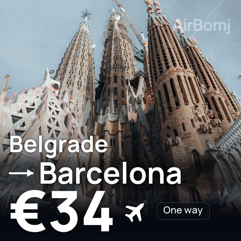 Flugticket: Belgrad — Barcelona, €34