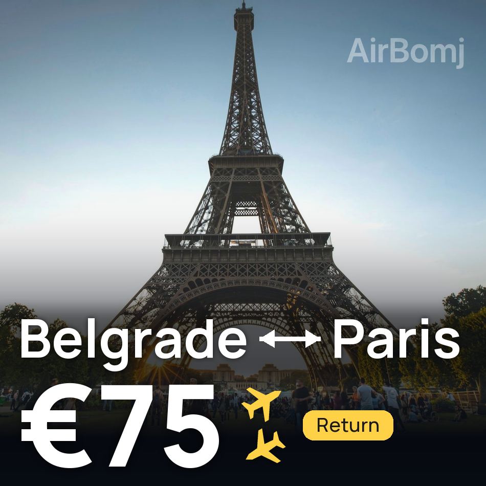 Flugticket: Belgrad — Paris, €75