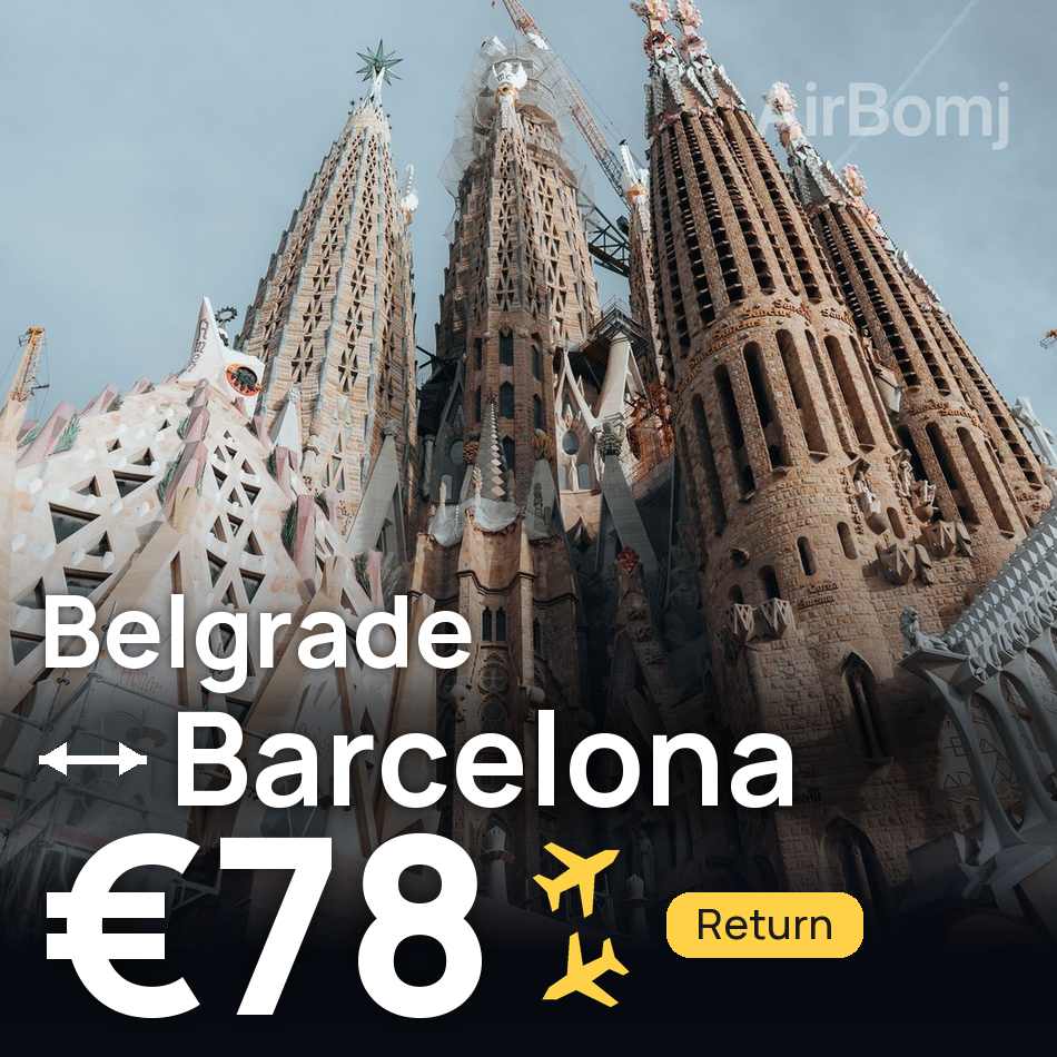 Flugticket: Belgrad — Barcelona, €78