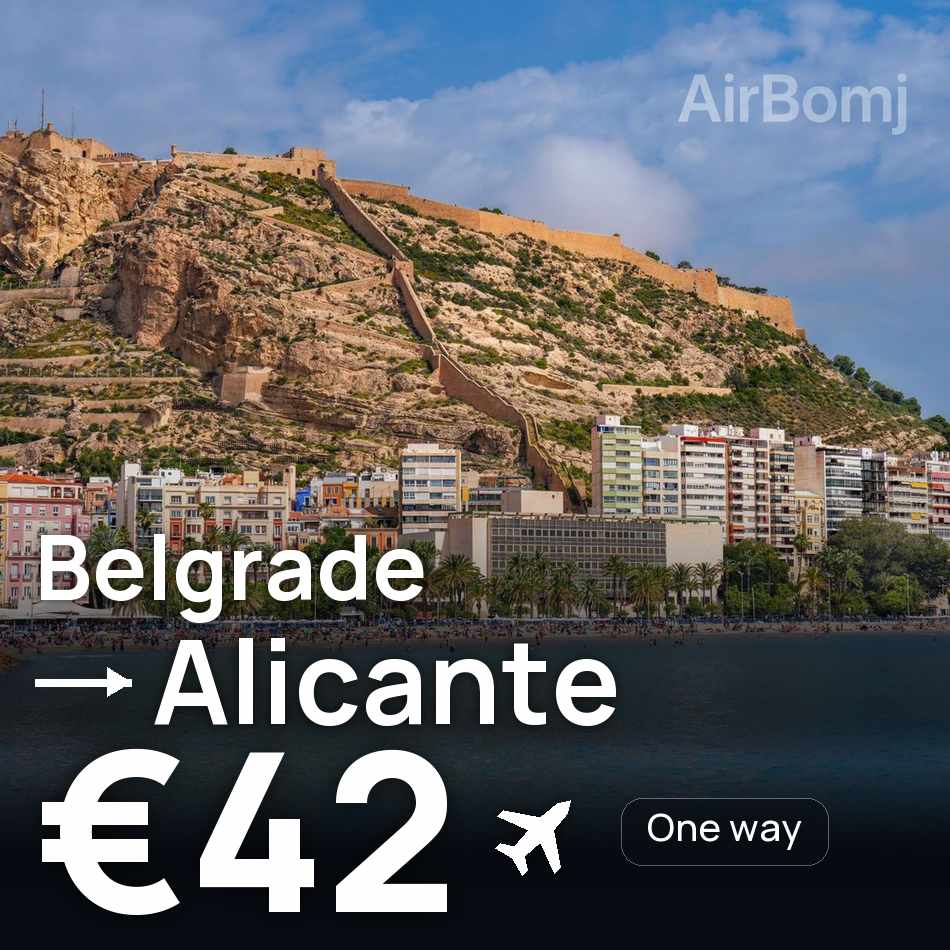 Tiket pesawat: Belgrade — Alicante, €42
