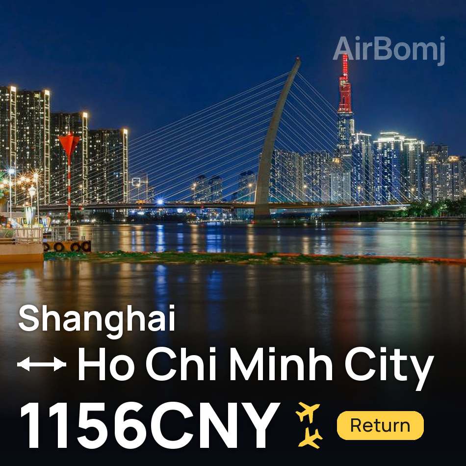 Bilet de avion: Shanghai — Ho Chi Minh City, 1156CNY