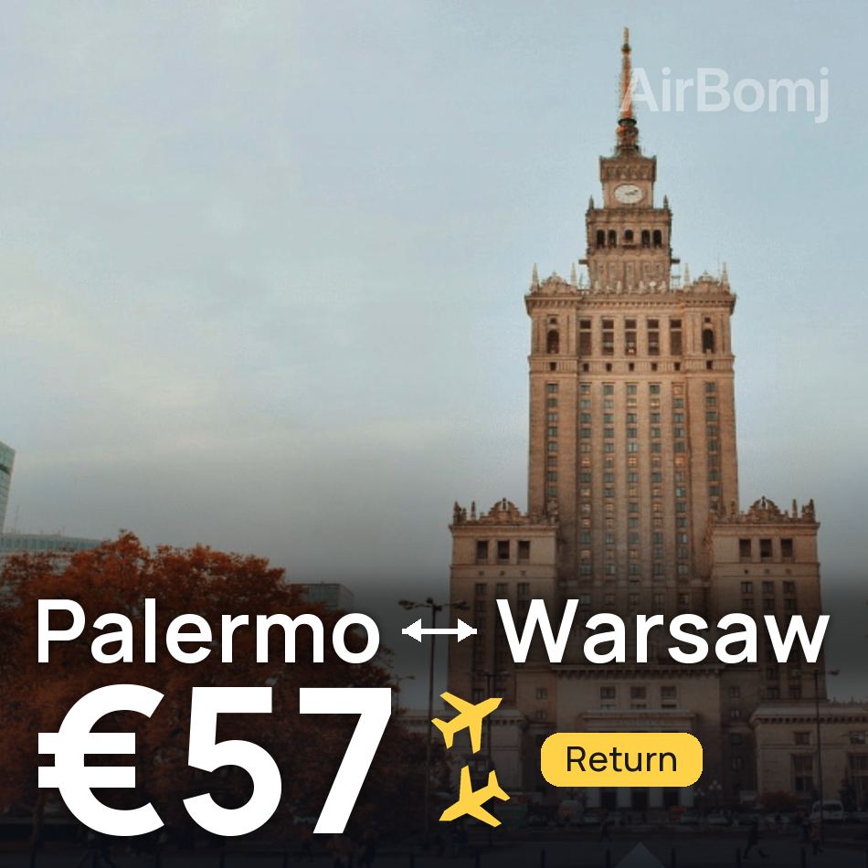 Flugticket: Palermo — Warschau, €57